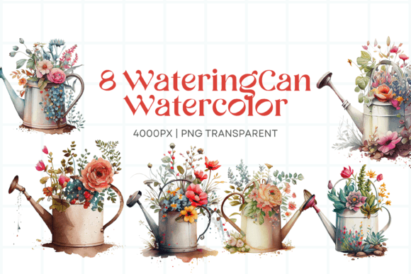 Download Watering Can Sublimation Clipart Bundle - Sublimation Collection