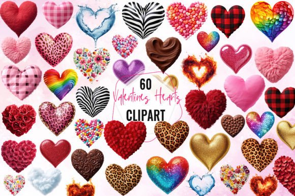Download Valentine Hearts Sublimation Clipart - Sublimation Collection