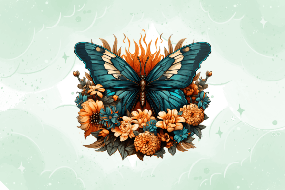 Download Retro Butterfly Floral Sublimation - Sublimation Collection