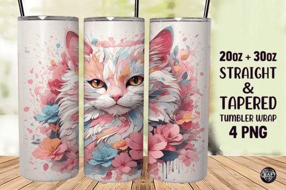 Download Colorful Cat Sublimation Tumbler Wraps - Sublimation Collection