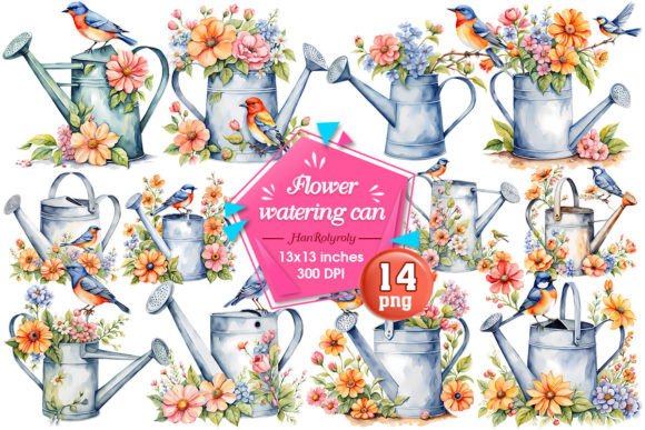 Download Flower Watering Can Sublimation Clipart - Sublimation Collection