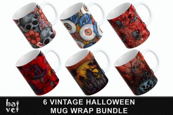 Download Vintage Halloween Mug Sublimation Bundle - Sublimation Collection
