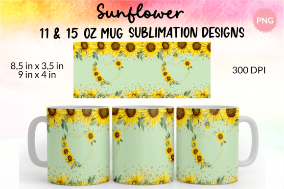 Download Sunflower Mug Sublimation Design PNG - Sublimation Collection