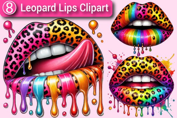 Download Leopard Lips Clipart Bundle PNG - Lips clipart bundle Collection