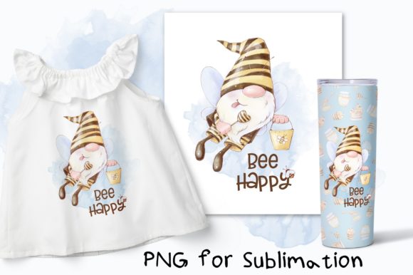 Download Bee Happy Gnome Sublimation. Printing - Sublimation Collection