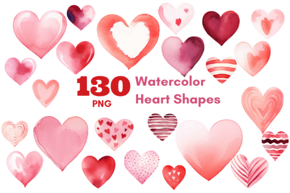 Download Watercolor Heart Sublimation Bundle PNG - Sublimation Collection