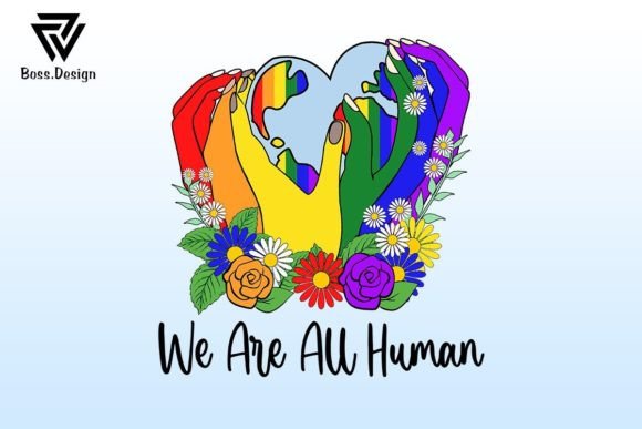 Download We Are All Human LGBT Pride Sublimation - Sublimation Collection