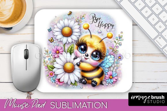 Download Cute Bee Mouse Pad Sublimation Design - Sublimation Collection