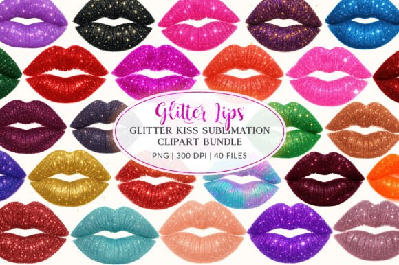Download Glitter Lips Clipart Bundle, Sublimation - Sublimation Collection