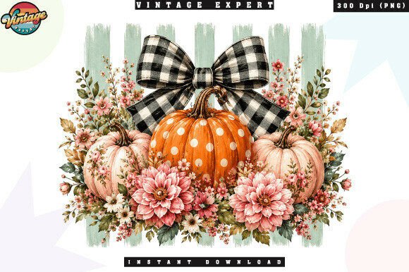 Download Floral Pumpkin Farmhouse Fall PNG - Pumpkin Collection