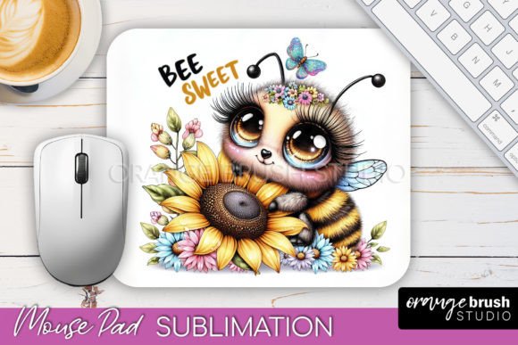 Download Cute Bee Mouse Pad Sublimation Design - Sublimation Collection