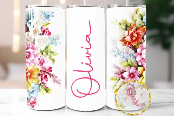 Download 3D Flowers Sublimation Tumbler Wrap PNG - Sublimation Collection