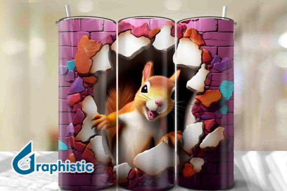 Download Torn Squirrel 3D Tumbler Wrap - 3d tumbler Collection