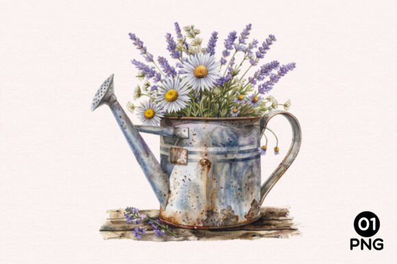 Download Watercolor Watering Can Sublimation PNG - Sublimation Collection