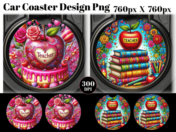 Download Teacher Car Coaster PNG Sublimation - Sublimation Collection
