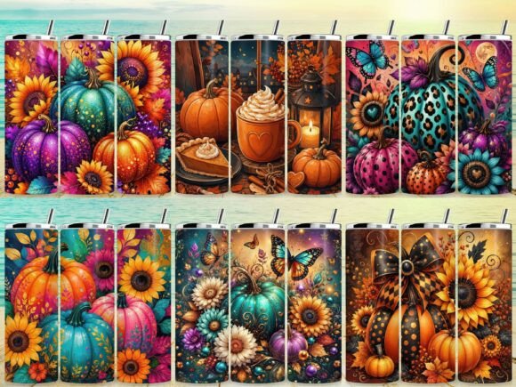Download Pumpkins Fall Tumbler Wrap Bundle - Pumpkin Collection