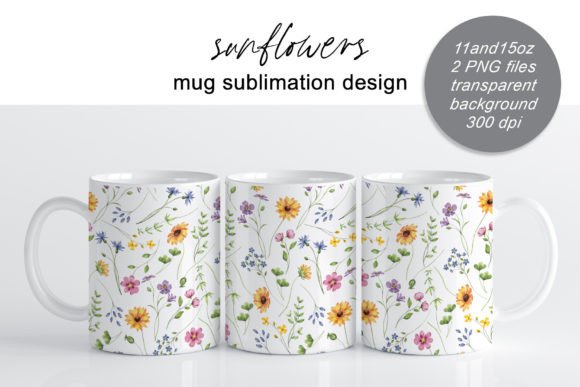 Download Sunflower, Wild Flowers, Mug Sublimation - Sublimation Collection
