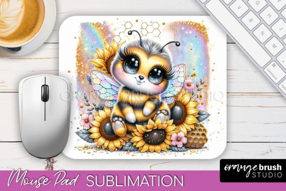 Download Cute Bee Mouse Pad Sublimation Design - Sublimation Collection