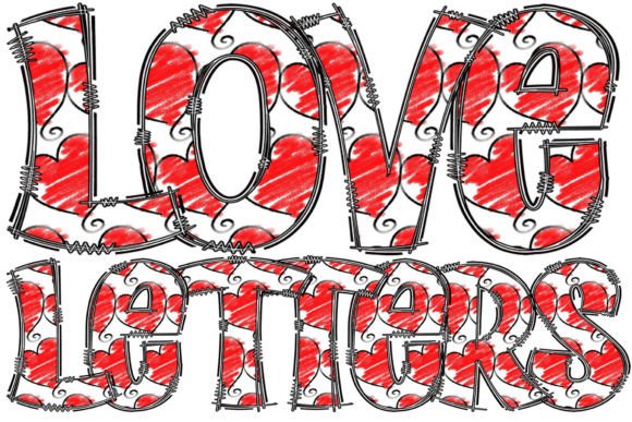 Download Sublimation Valentine Hearts Lettering - Sublimation Collection
