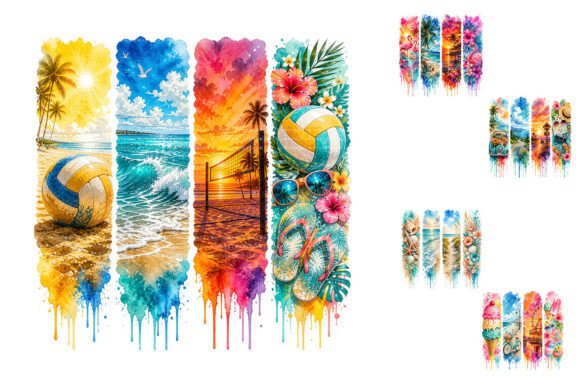 Download Watercolor Summer Beach Sublimation PNG - Sublimation Collection