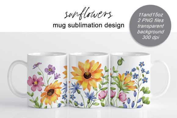 Download Sunflower, Wild Flowers, Mug Sublimation - Sublimation Collection