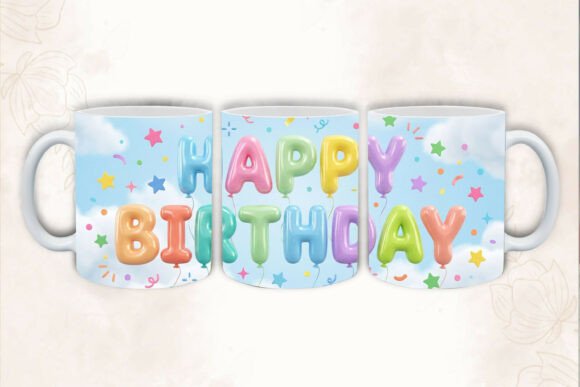 Download Happy Birthday Mug Wrap Sublimation - Sublimation Collection
