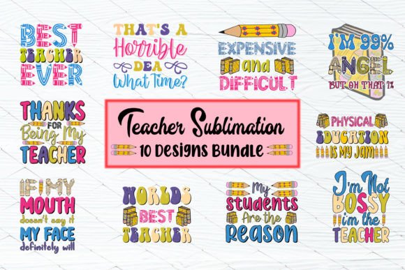 Download Teacher Sublimation Tshirt Design Bundle - Sublimation Collection