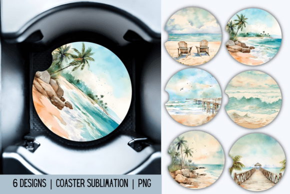 Download Beach Car Coaster Sublimation - Sublimation Collection