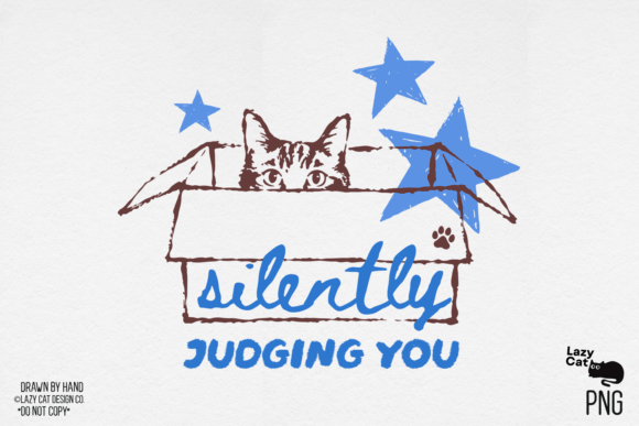 Download Funny Cat Hand-Drawn PNG Sublimation - Sublimation Collection