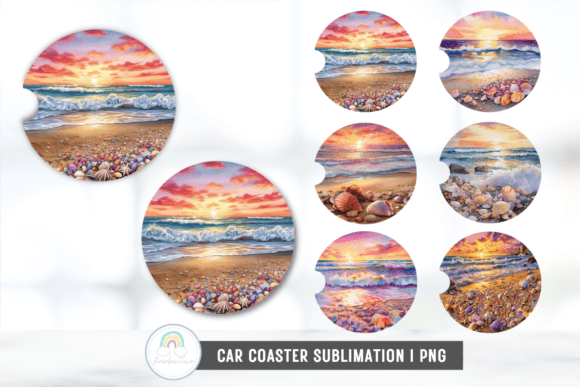 Download Beach Car Coaster Sublimation Designs - Sublimation Collection