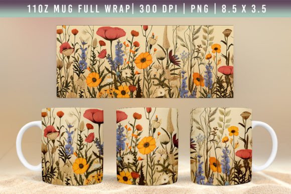 Download 3D Flower Mug Wrap, Sublimation Designs - Sublimation Collection