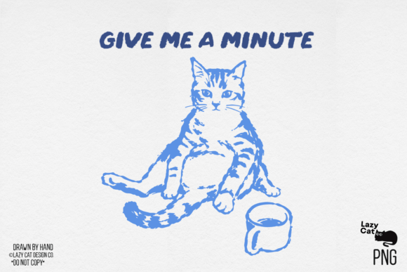 Download Funny Cat Hand-Drawn PNG Sublimation - Sublimation Collection