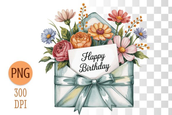 Download Happy Birthday Floral Sublimation PNG - Sublimation Collection