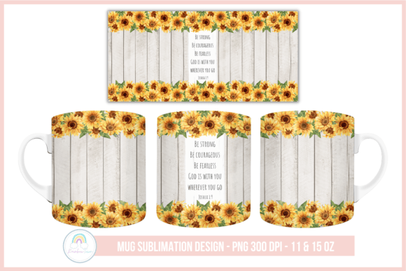 Download Sunflower Christian Mug Wrap Sublimation - Sublimation Collection