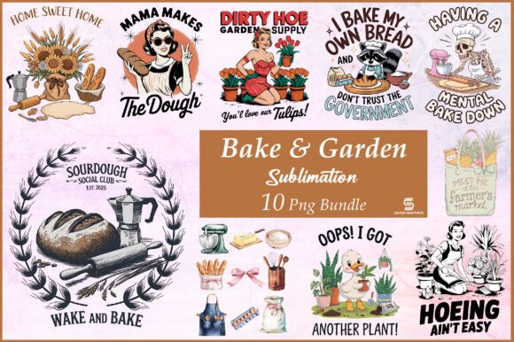 Download Bake &amp; Garden Png Sublimation Bundle - Sublimation Collection
