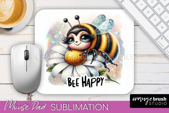 Download Cute Bee Mouse Pad Sublimation Design - Sublimation Collection