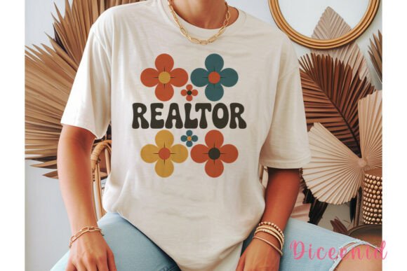 Download Realtor Retro Floral Sublimation Design - Sublimation Collection