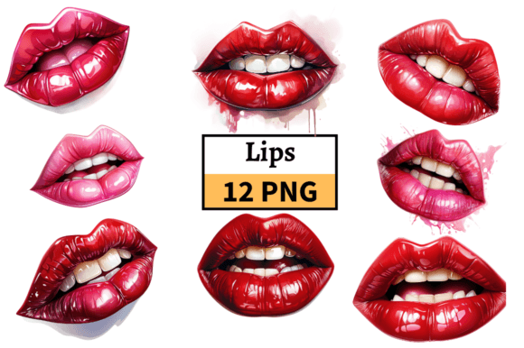 Download Red and Pink Lips Clipart Bundle PNG - Lips clipart bundle Collection