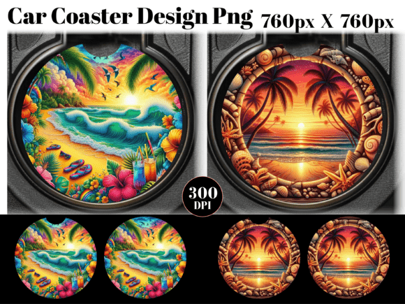 Download Beach Life Car Coaster Sublimation - Sublimation Collection