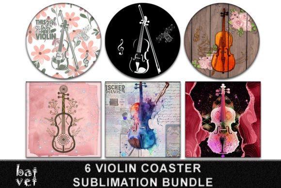 Download Violin Car Coaster Sublimation Bundle - Sublimation Collection