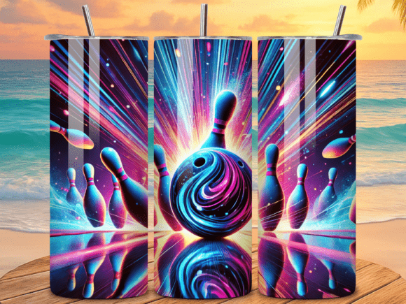 Download Neon Bowling Sublimation Tumbler Wraps - Sublimation Collection